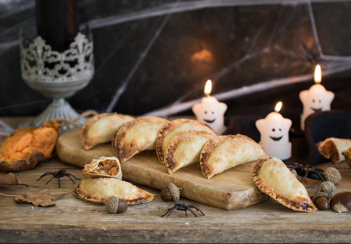 Empanadillas de boniato, canela y avellanas