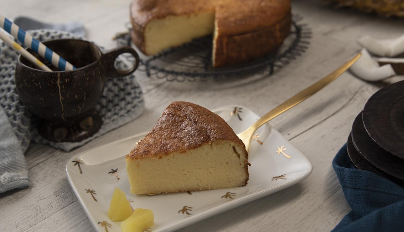 Tarta de queso y piña colada