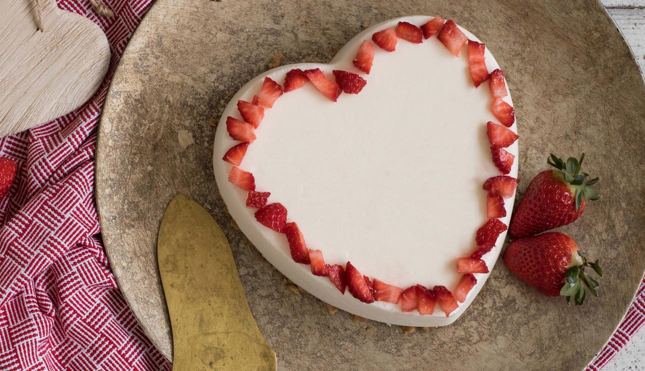 Pastel corazón de leche condensada y limón