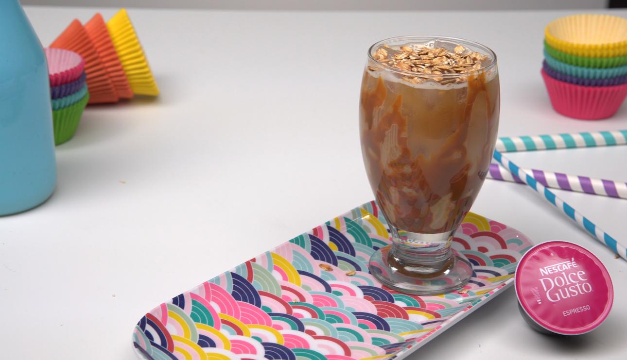 Café frío con avena y vainilla