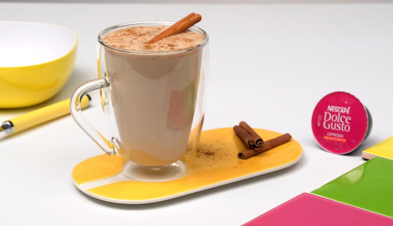 Batido de café y plátano a la canela