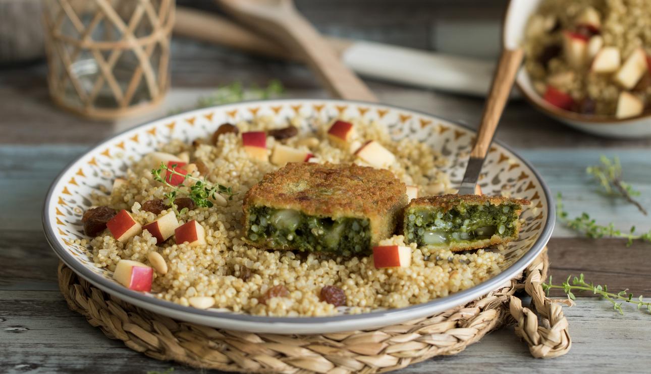Empanado Veggie con ensalada de quinoa