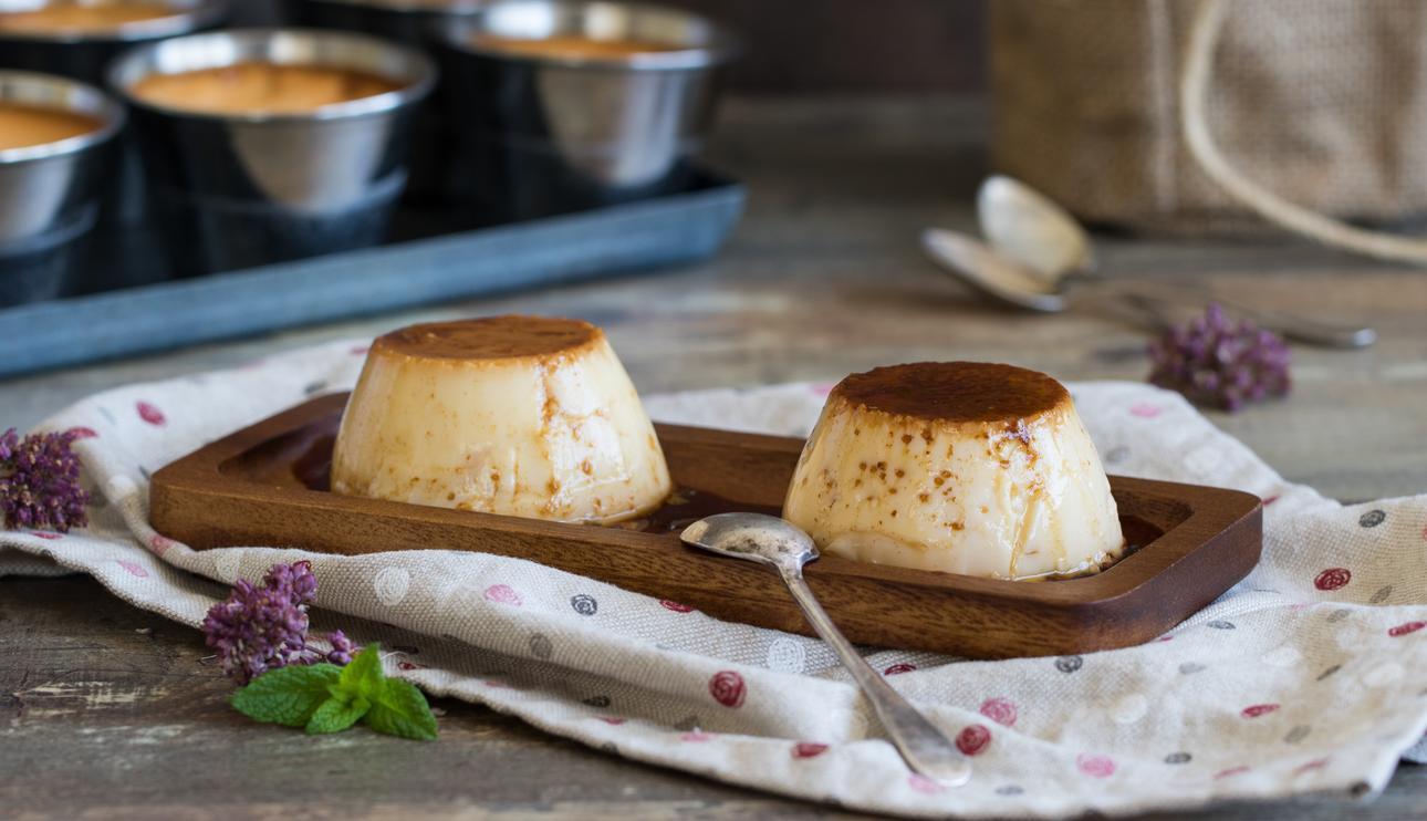 Flan de leche condensada sin lactosa