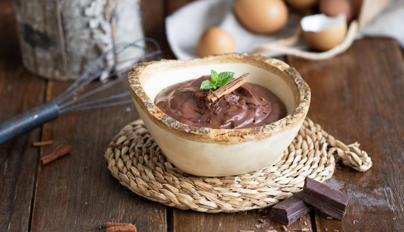 Crema pastelera de chocolate al microondas