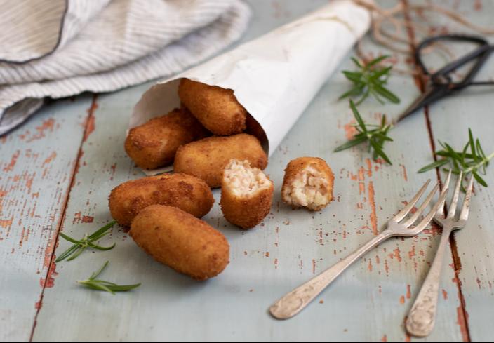 Croquetas de patata con jamón y queso
