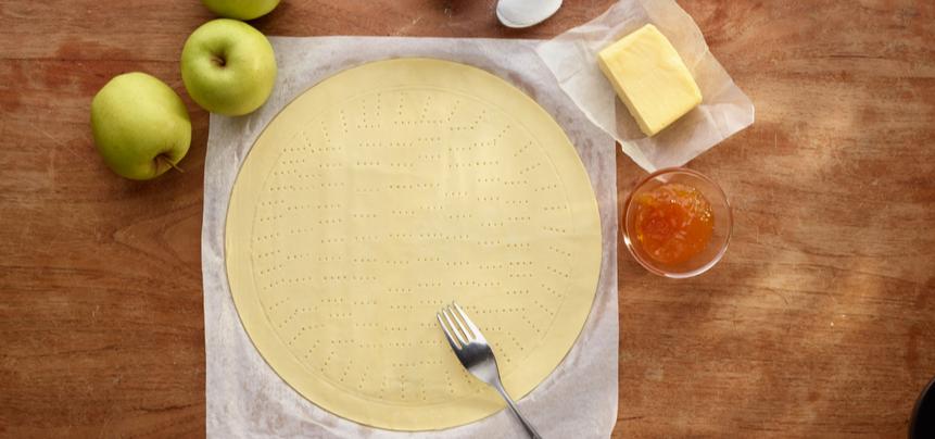 Tarta de manzana con hojaldre