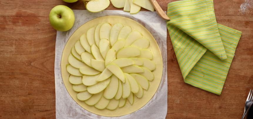 Tarta de manzana con hojaldre