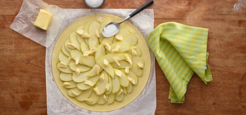 Tarta de manzana con hojaldre