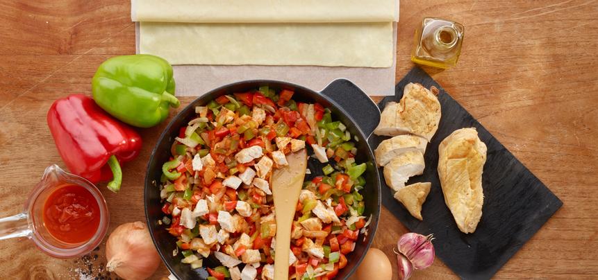 Empanada de pollo y verduras