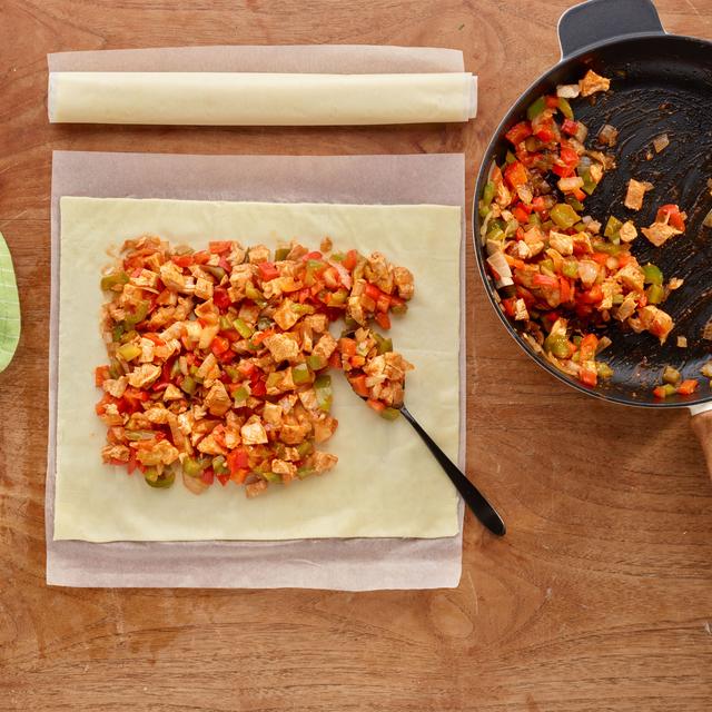 Empanada de pollo y verduras