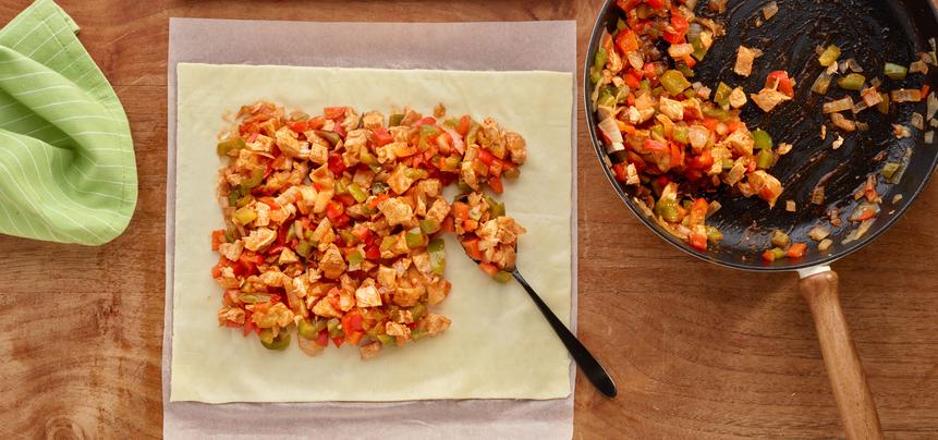 Empanada de pollo y verduras