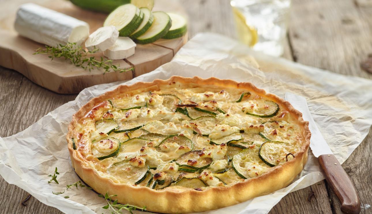 Quiche de calabacín y queso de cabra