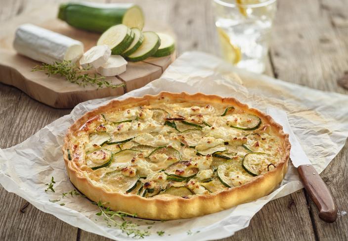 Quiche de calabacín y queso de cabra