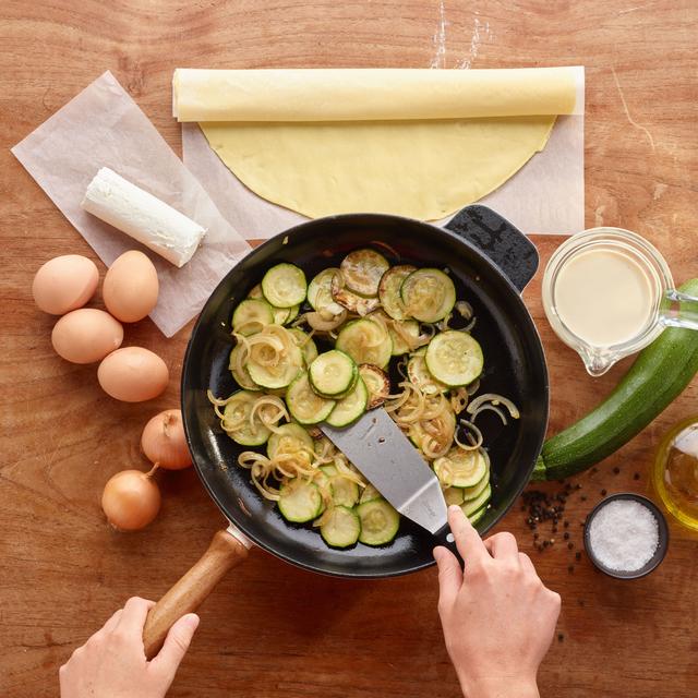 Quiche de calabacín y queso de cabra