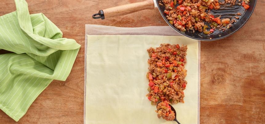 Empanada de carne picada de ternera