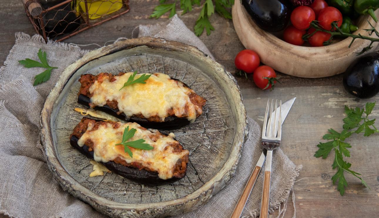 Berenjenas rellenas de carne picada
