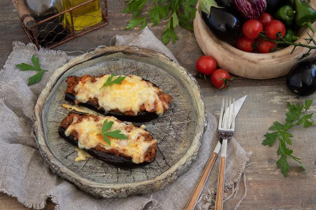 Berenjenas rellenas de carne picada