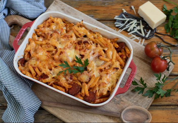 Macarrones con chorizo