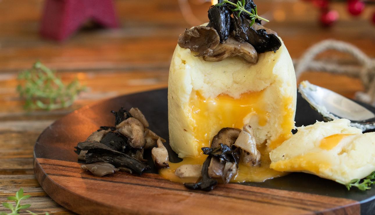 Coulant de puré de patata y setas