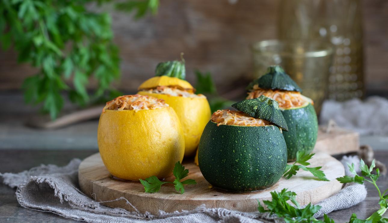 Calabacines rellenos de atún