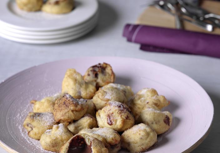 Buñuelos caseros rellenos de chocolate con Thermomix® (TM5)