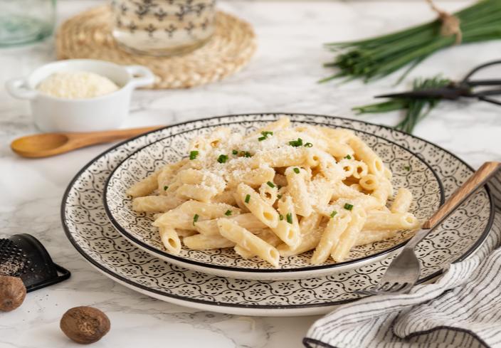 Macarrones con bechamel