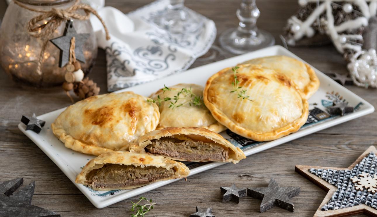 Solomillo Wellington individual con obleas