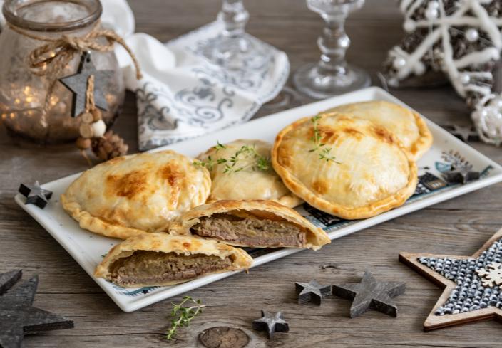 Solomillo Wellington individual con obleas