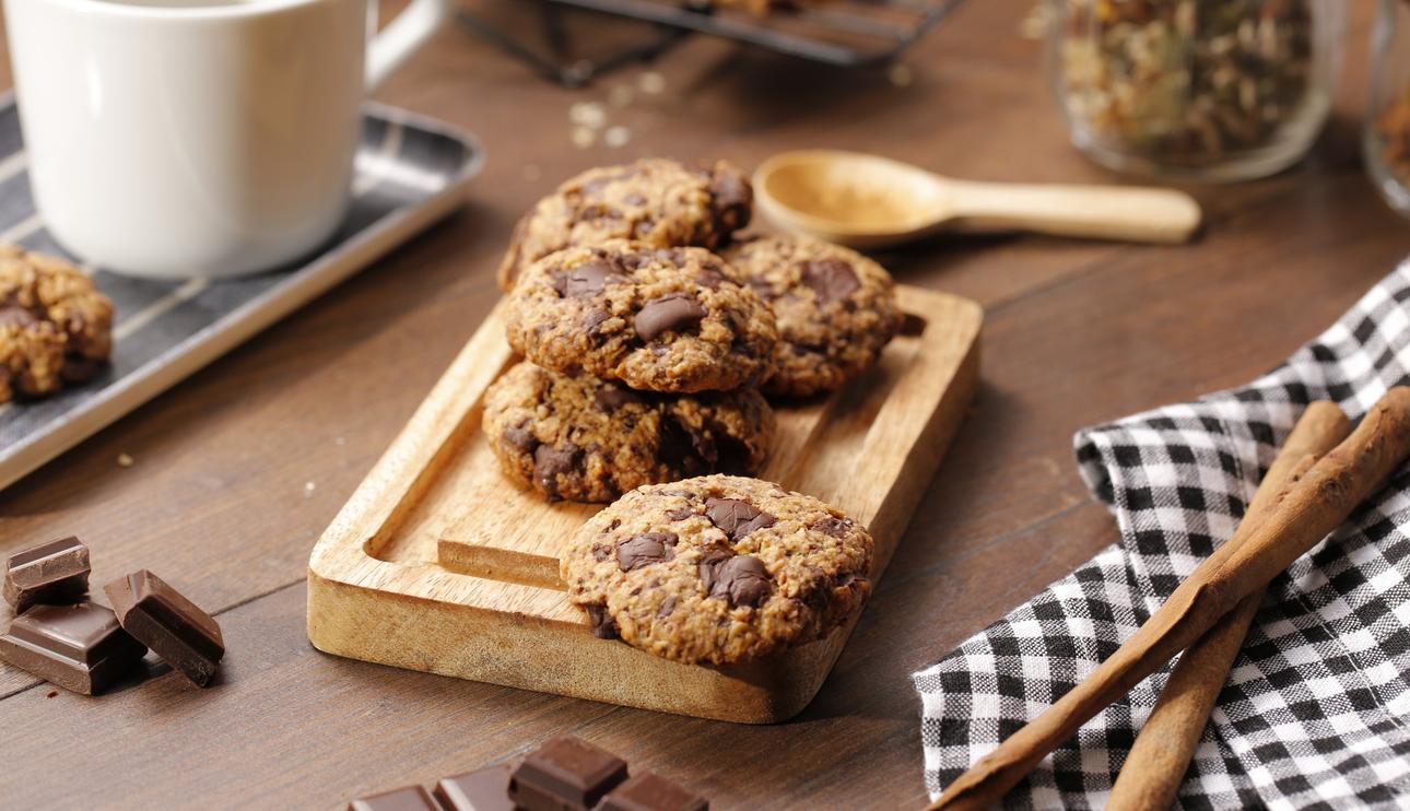 Cookies de avena y chocolate negro 70%