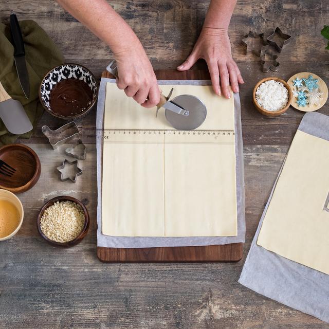 Calcetín navideño de hojaldre con chocolate