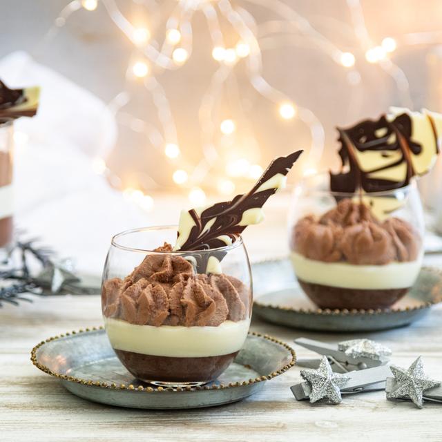 Postres con chocolate con leche