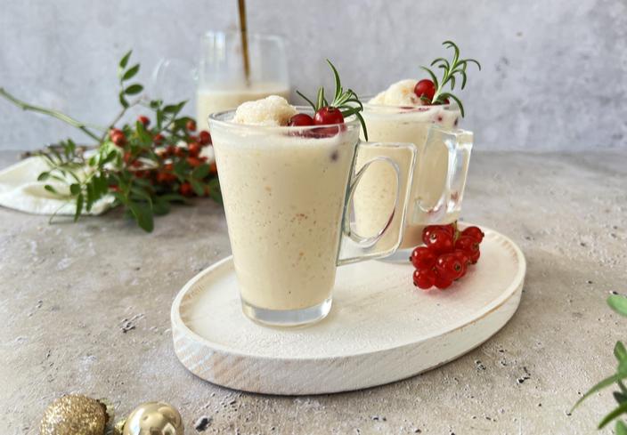 Sorbete helado con leche condensada y turrón de Jijona
