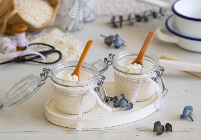 Arroz con leche en microondas