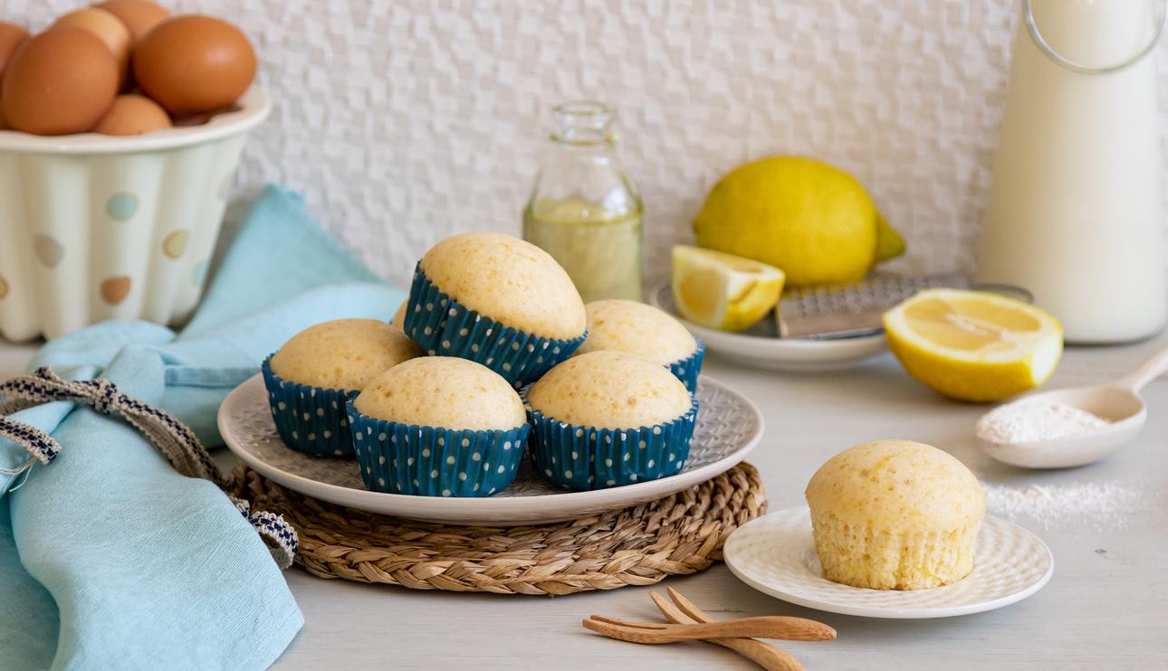 Magdalenas con leche condensada al vapor