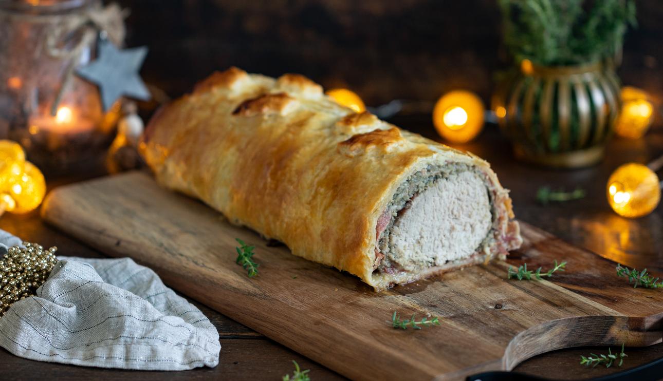 Solomillo Wellington de cerdo