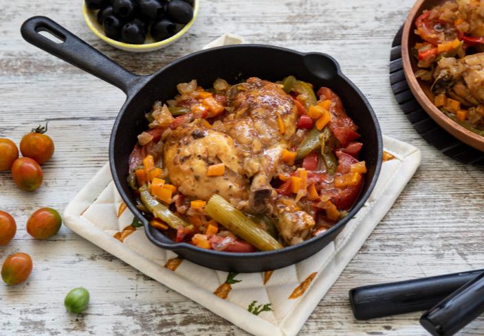 Pollo a la cazadora