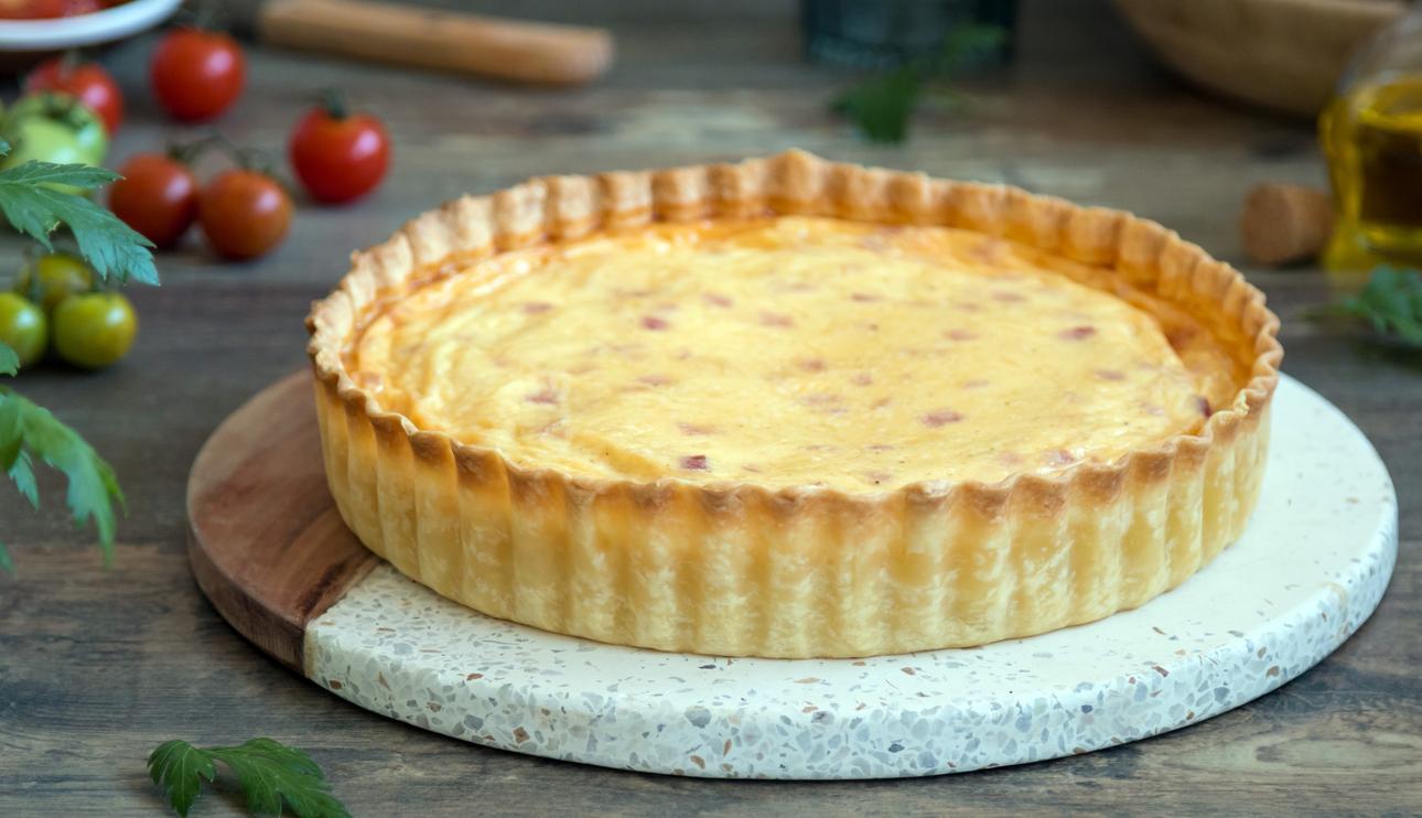 Quiche de jamón y queso