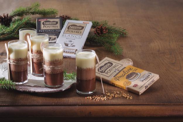 Mousse de tres chocolates con Thermomix®