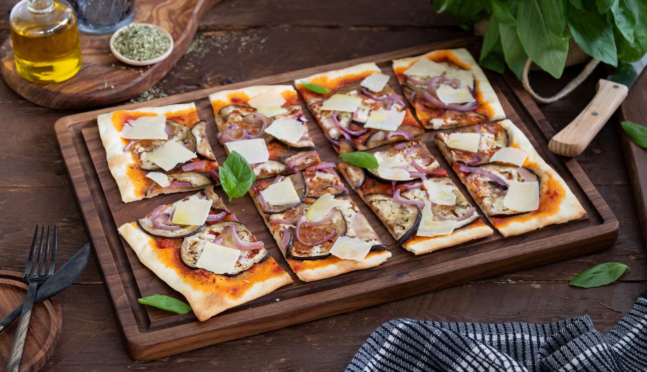 Pizza de berenjena