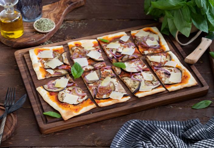 Pizza de berenjena