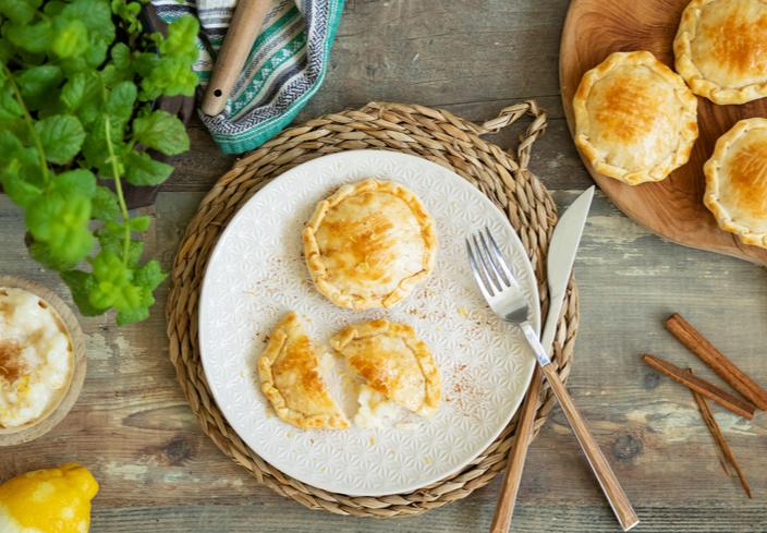 Mini pasteles de arroz con leche