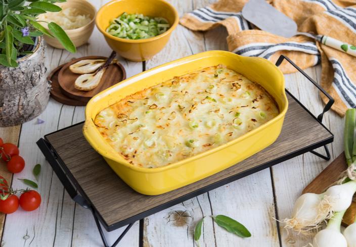 Pastel de patata y cebolla