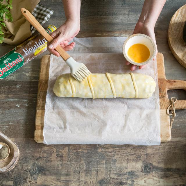 Hojaldre de verduras y pollo