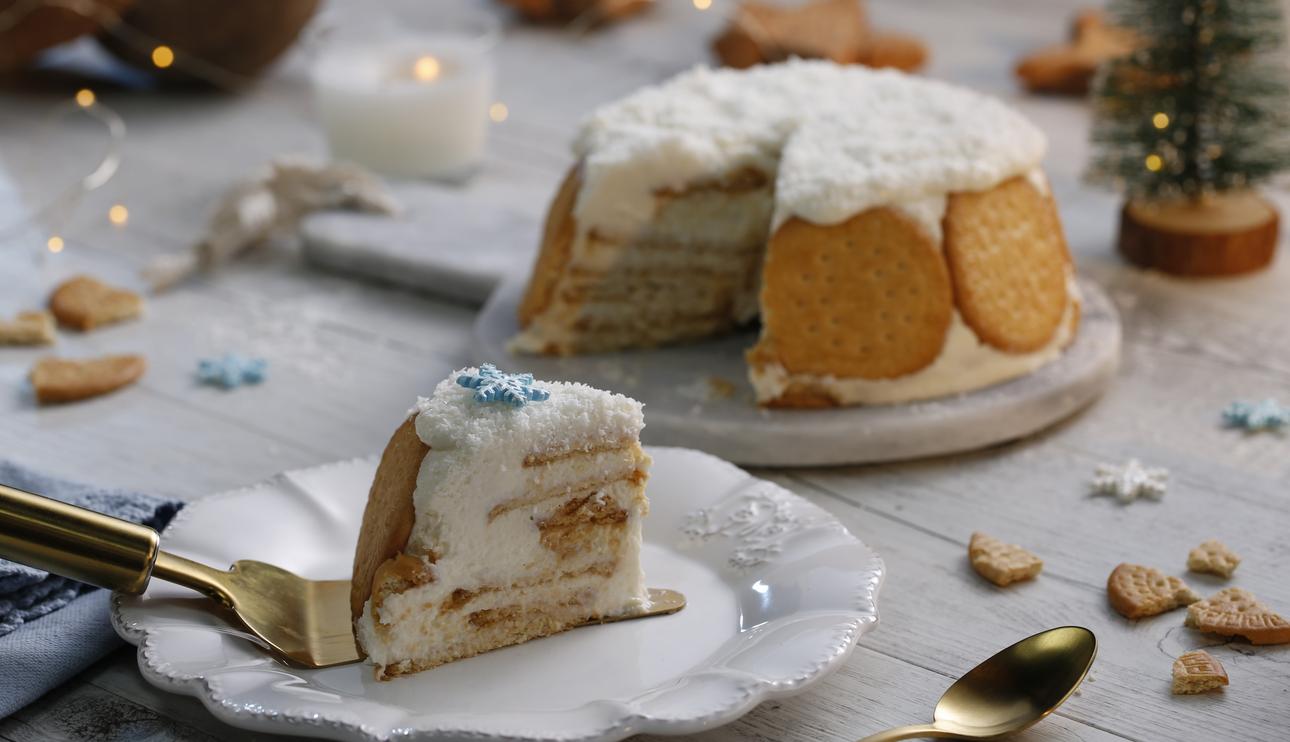 Tarta de galletas y coco