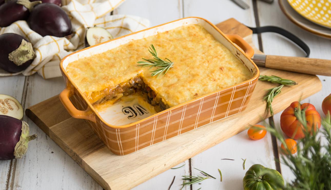 Pastel de berenjenas y patatas