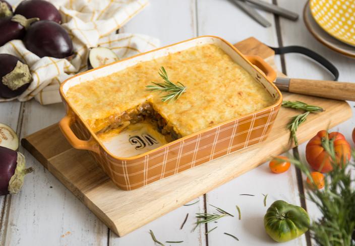 Pastel de berenjenas y patatas