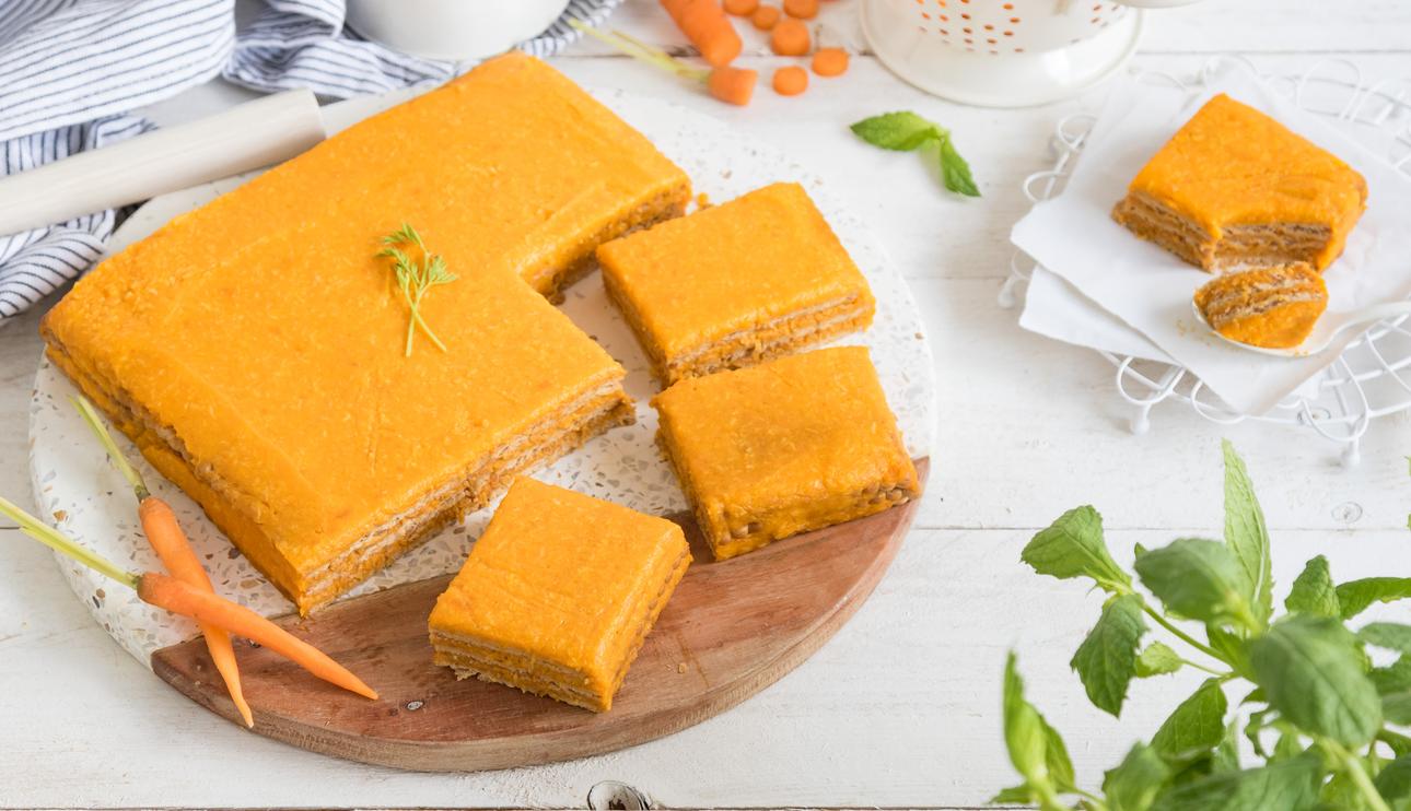 Tarta de zanahoria con galletas