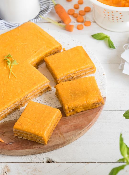 Tarta de zanahoria con galletas