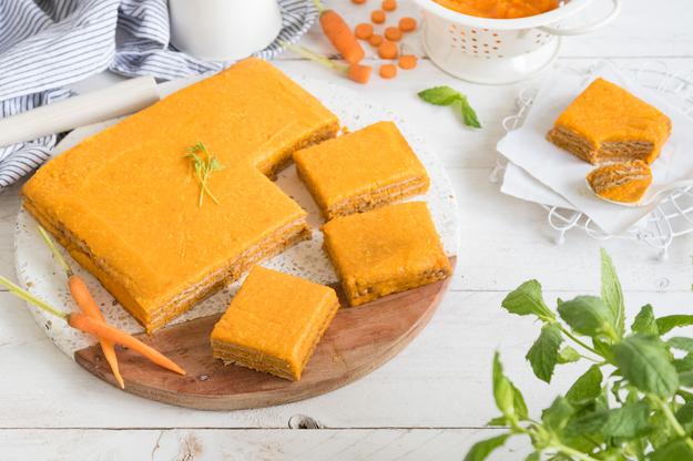 Tarta de zanahoria con galletas