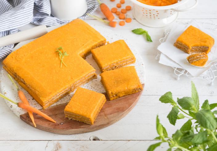 Tarta de zanahoria con galletas